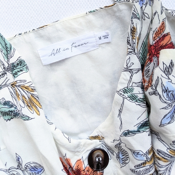 All In Favor Retro Floral Button up Midi Dress - Picture 4 of 7